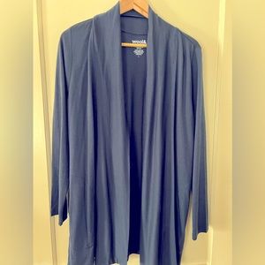 Wool& Landmark Cardigan blue large